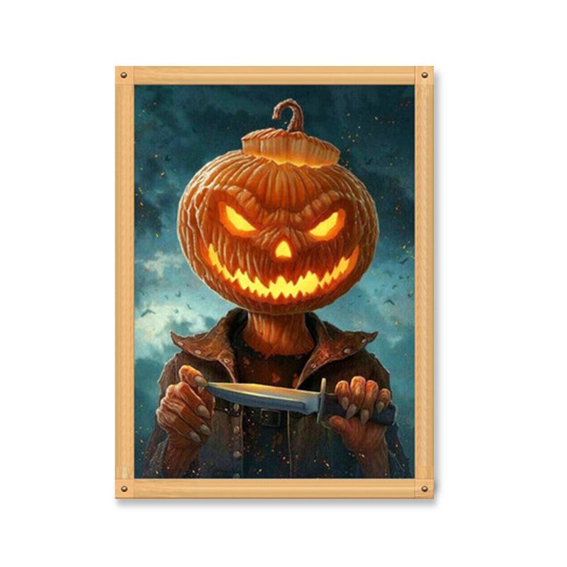 5D алмазная живопись полный алмаз Diy круглый алмаз Хэллоуин животное ручная работа Алмазная вышивка мозаика украшение дома подарок