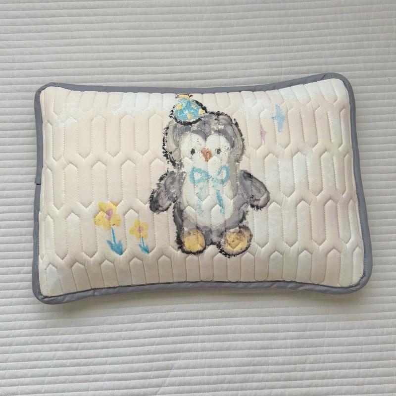 Cooling Ice Silk Latex Pillowcase Kids 30x50cm Soft Breathable Bedding Cover Toddler Sleep Comfort
