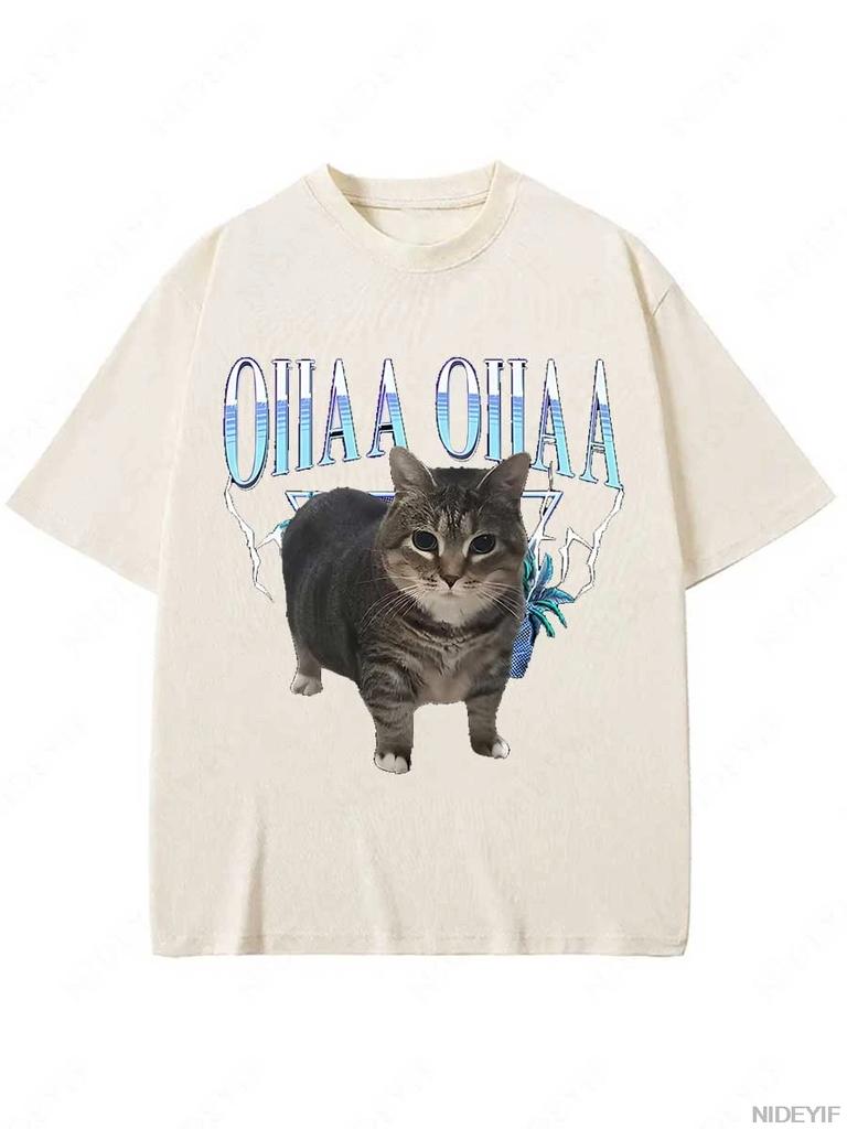 Смешной мем про вращающегося кота Оииа Оииа Оииаи, футболка с графикой, милая одежда для любителя котят, женская модная футболка P71