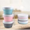 Food Grade Silicone Foldable Bowl Lid Folding Lunch Box Soft Portable Food Container  Travel