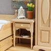 1:12 Dollhouse Miniature Bedroom Scene Plain Bedside Table Furniture Home Model Decor Toy Doll House Accessories