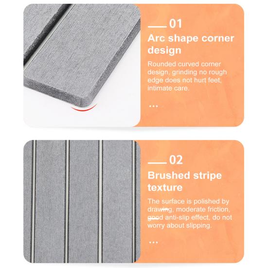 Drying Mat Fast Dry Super Absorbent Foldable Floor Mat Eco-Friendly Diatomaceous Earth Drying Mat for Kitchen Bathroom