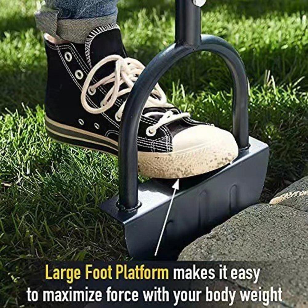 Ручная обрезная лопата Зубчатая пила-резак для травы с Т-образной ручкой Полумесяц Ручной триммер для газона Усиленный для Домашнего Садового Инвентаря