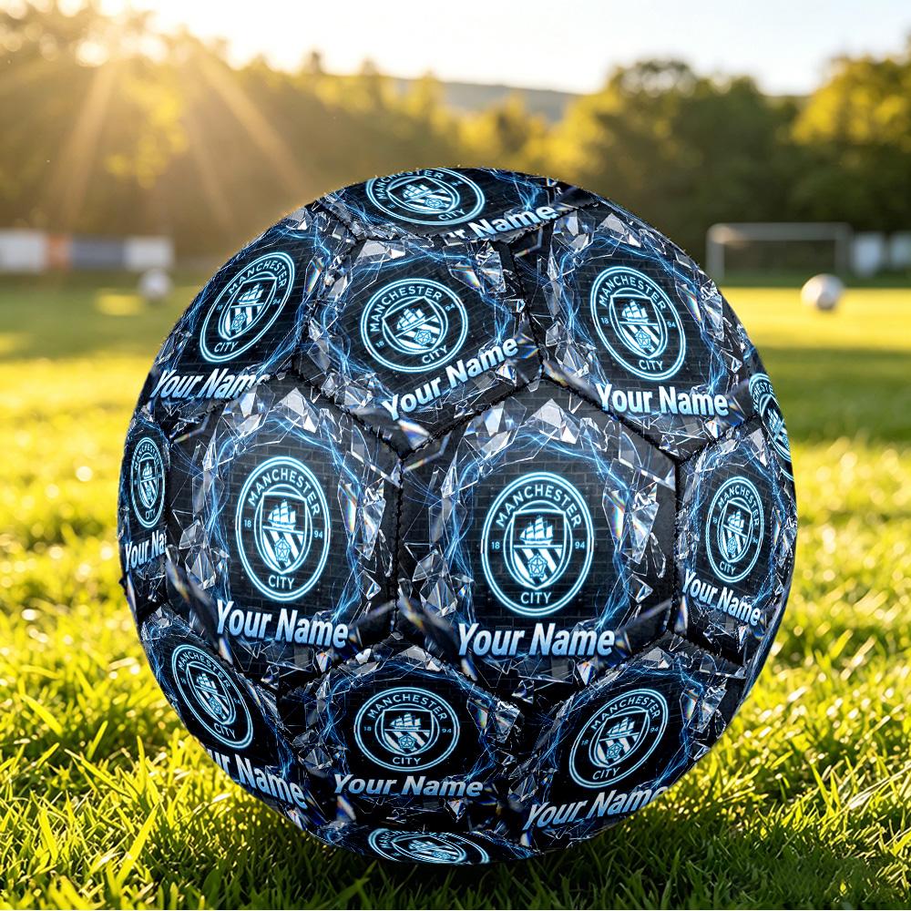 Personalized Size 5 Football Manchester City Pattern Outdoor Game Sports Ball Gift
