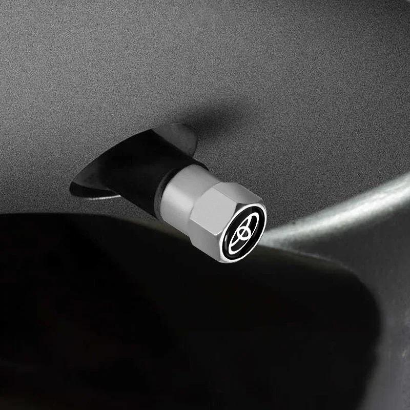 4 шт. Колпачки на ниппель автомобильного колеса Водонепроницаемые Автоаксессуары Товары Для Toyota Yaris Hilux Corolla Prius Avensis Эмблема Auris Rav4