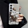 Блестящий Алмазный Бант Зеркальный Футляр для Макияжа Для Samsung Galaxy A32 A34 A36 A52 A53 A54 A55 A56 M13 5G Блестящий Акриловый Ударопрочный Чехол