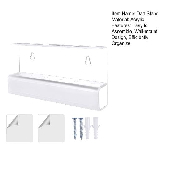 Акриловый настенный держатель для дартс, стойка для хранения 6 дартс, для дартс со стальным и мягким наконечником, современный декор игровой комнаты