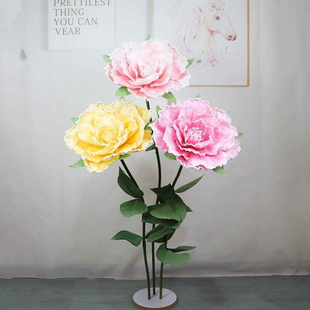 30cm Size Giant Velvet Peony Handmade Simulated Foaming Velvet Peony Wedding Decoration