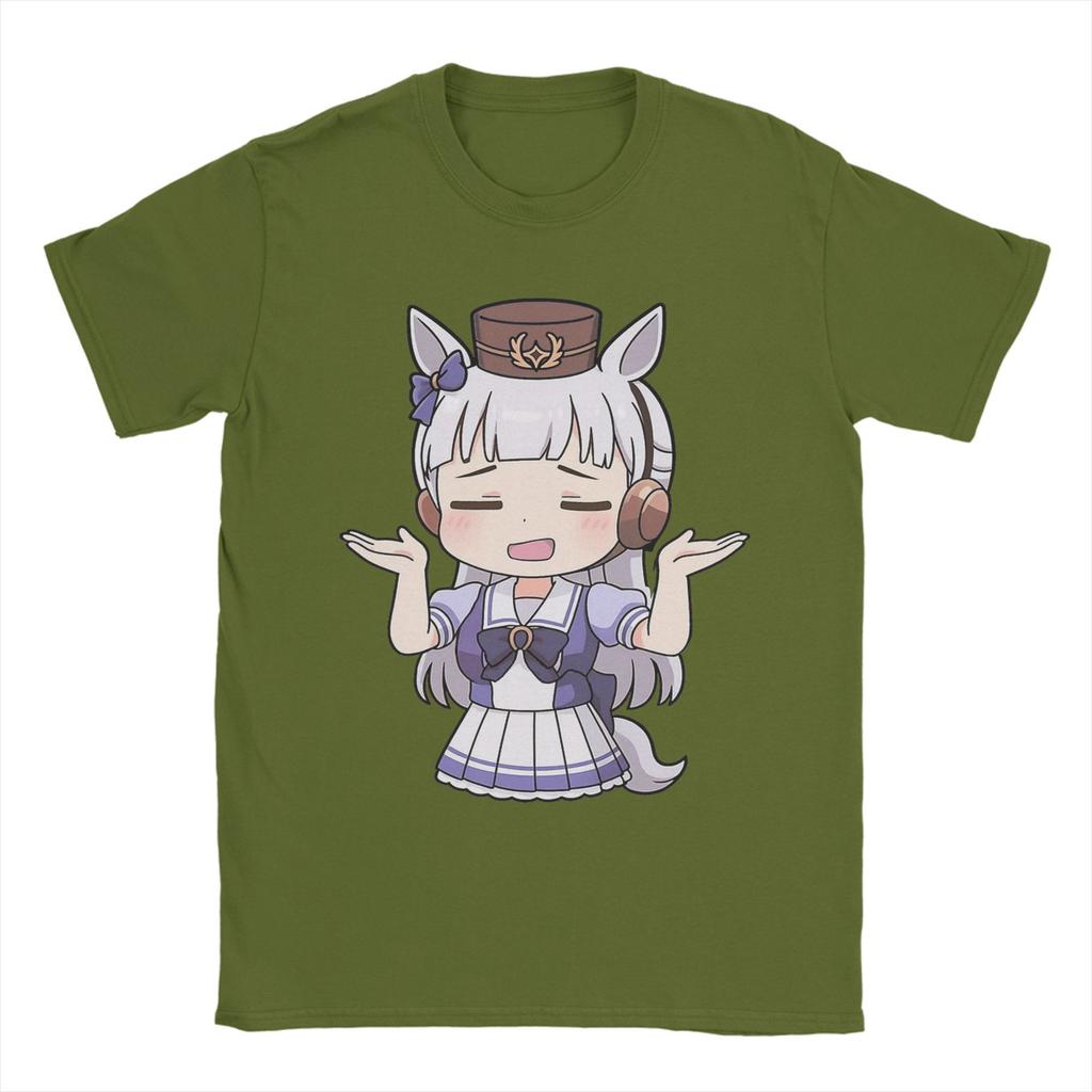Мужская Женская Золотой Корабль Мем Чиби Из Uma Musume Pretty Derby Футболка 100% Хлопок Графическая Футболка Одежда Наряды