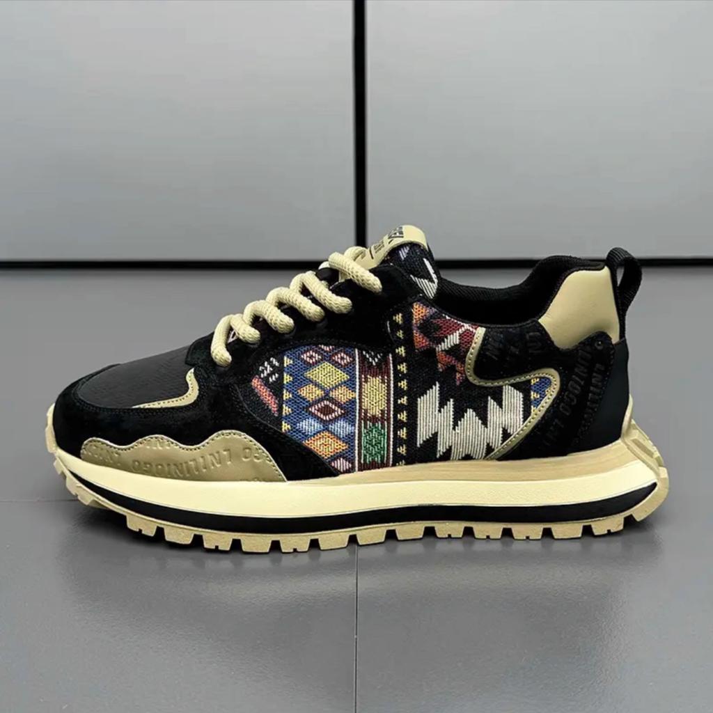 Мужская обувь Кроссовки на платформе Мягкая обувь для увеличения роста Модная уличная обувь для бега Роскошная мужская повседневная обувь на шнуровке Тенис