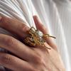 Vintage Gold Dragon Open Ring Male Domineering Trend Ring Party Accessories