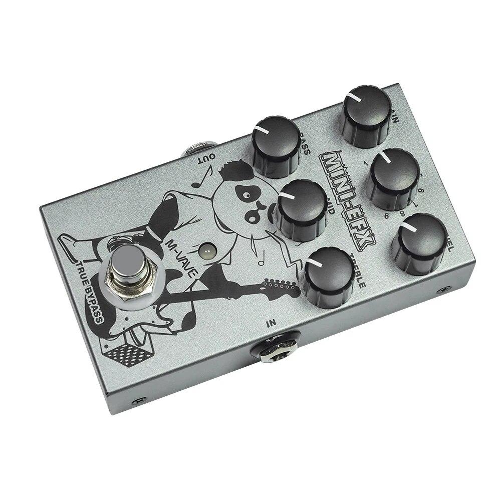 M-vave MINI-EFX Педаль мультиэффектов 4 эффекта Overdrive 4 эффекта искажения Boost 3-полосный эквалайзер True Bypass для электрогитары
