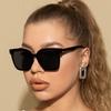 1PC New European and American Simple Large Frame Square Trendy Po Sunglasses Internet Celebrity Vacation