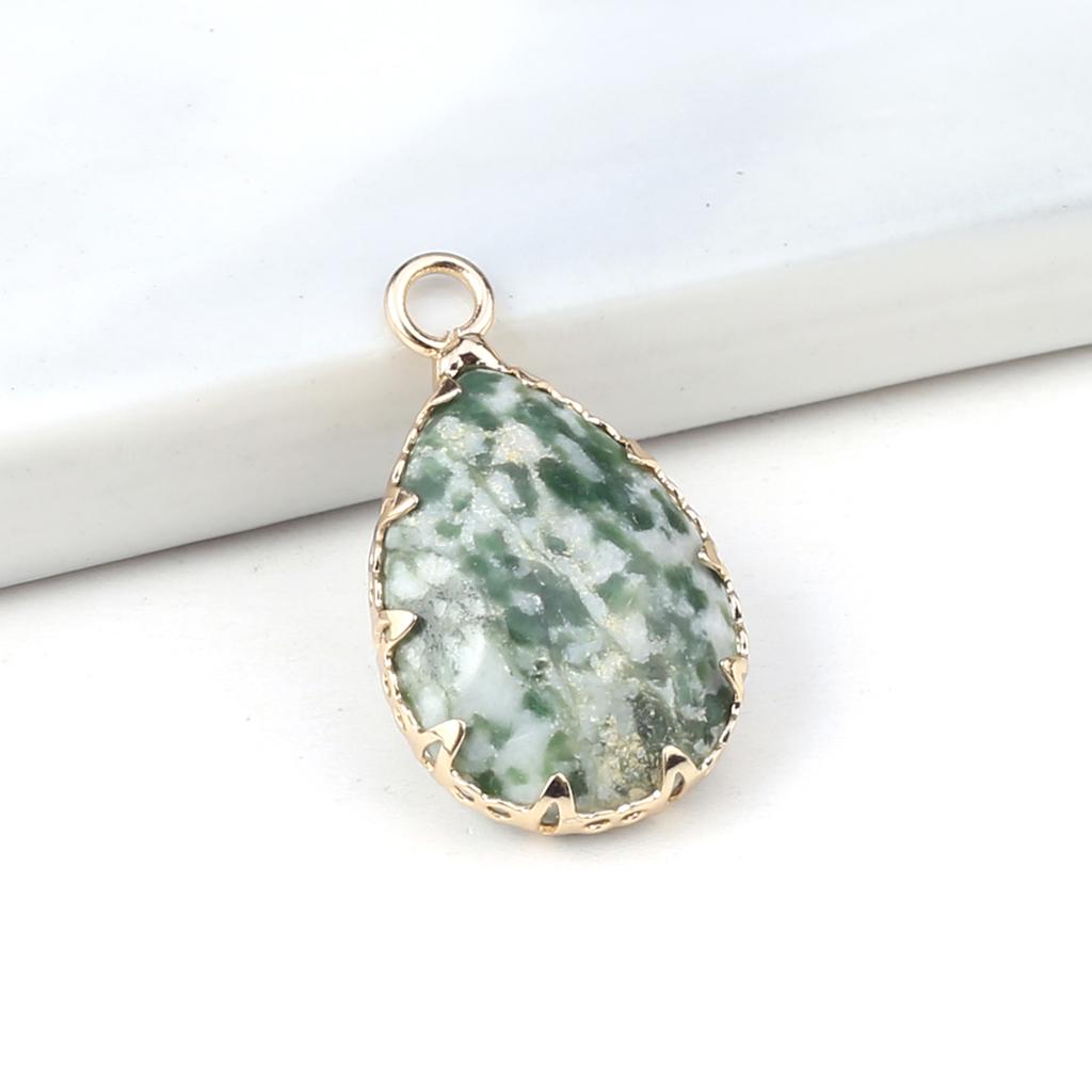 2 шт., небольшой кулон из натурального камня, граненый кулон в форме капли для изготовления ювелирных изделий, ожерелье, серьги, аксессуар для браслета