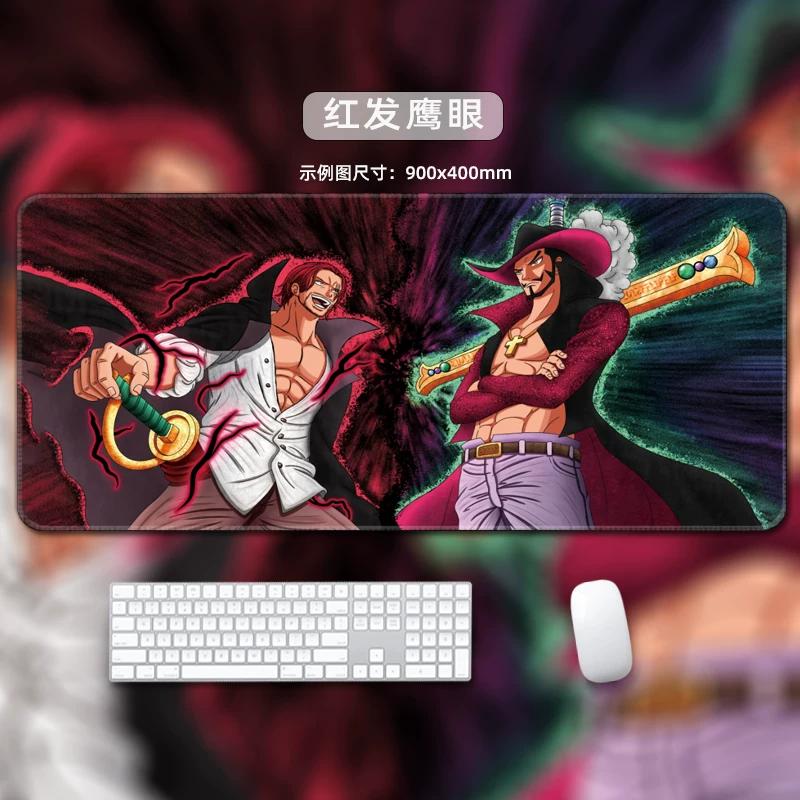Цельный кожаный коврик для мыши  Большой Маленький Офисный Игровой Коврик для Клавиатуры Настольный Коврик Браслет из Щетины  Монки Д. Луффи  Ророноа Зоро  Декоративный настольный коврик