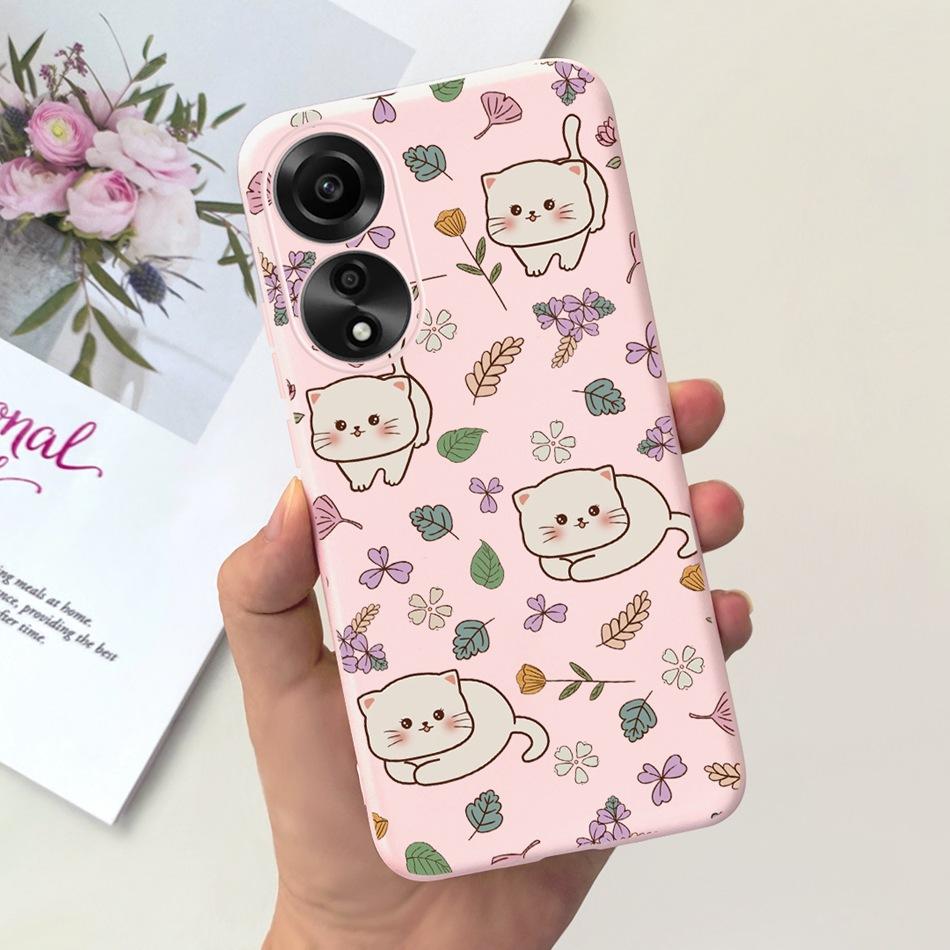 For OPPO A78 Case Oppo A78 4G CPH2565 Cute Fashion Candy Color Soft Silicone TPU Phone Back Cover For OppoA78 A 78 4G 2023
