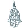 [Q6685] - Silver Pendant 'Main Fatma' Silver (rhodium Plated) - 20x15 Mm