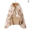 Носимое клетчатое флисовое одеяло с пуговицами, многофункциональное теплое одеяло
