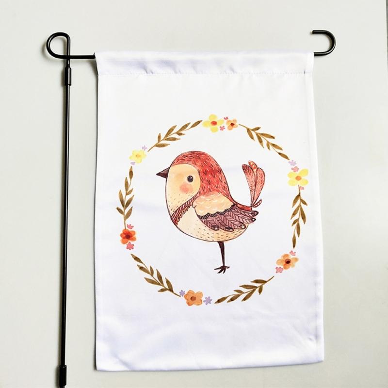 12x18Inch Double Sided White Sublimation Blank Polyester Flags DIY for Garden Yard Blank Banners Sublimation Blank