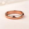 Сплошное кольцо-купол из чистой меди, Минималистичное гладкое кольцо-ободок ручной работы, Ювелирное изделие для повседневного ношения
