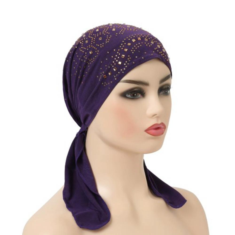 With Many Stones Wind Cotton Hat Bandana Casual Chemotherapy Hat Women National