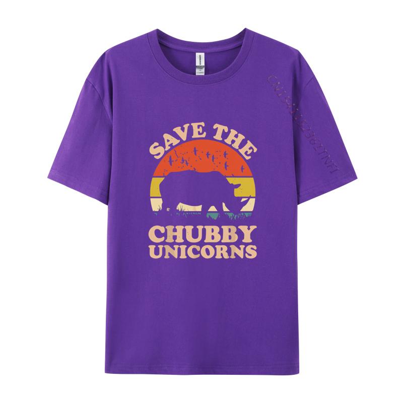 Save The Chubby Unicorns Rhino Funny TShirt Latest Youth Tshirts Cotton Tops Wildlife T Shirt Unique Camisetas