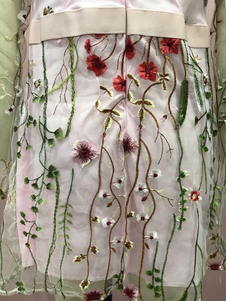 New Bohemian Lace Mesh Floral Embroidered Women's Dress
