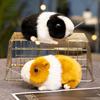 Mini Fur Guinea Pig Plush Doll Pillow Creative Capybara Hamster Stuffed Toy Simulation Animal Figurine Home Decor Birthday Gift