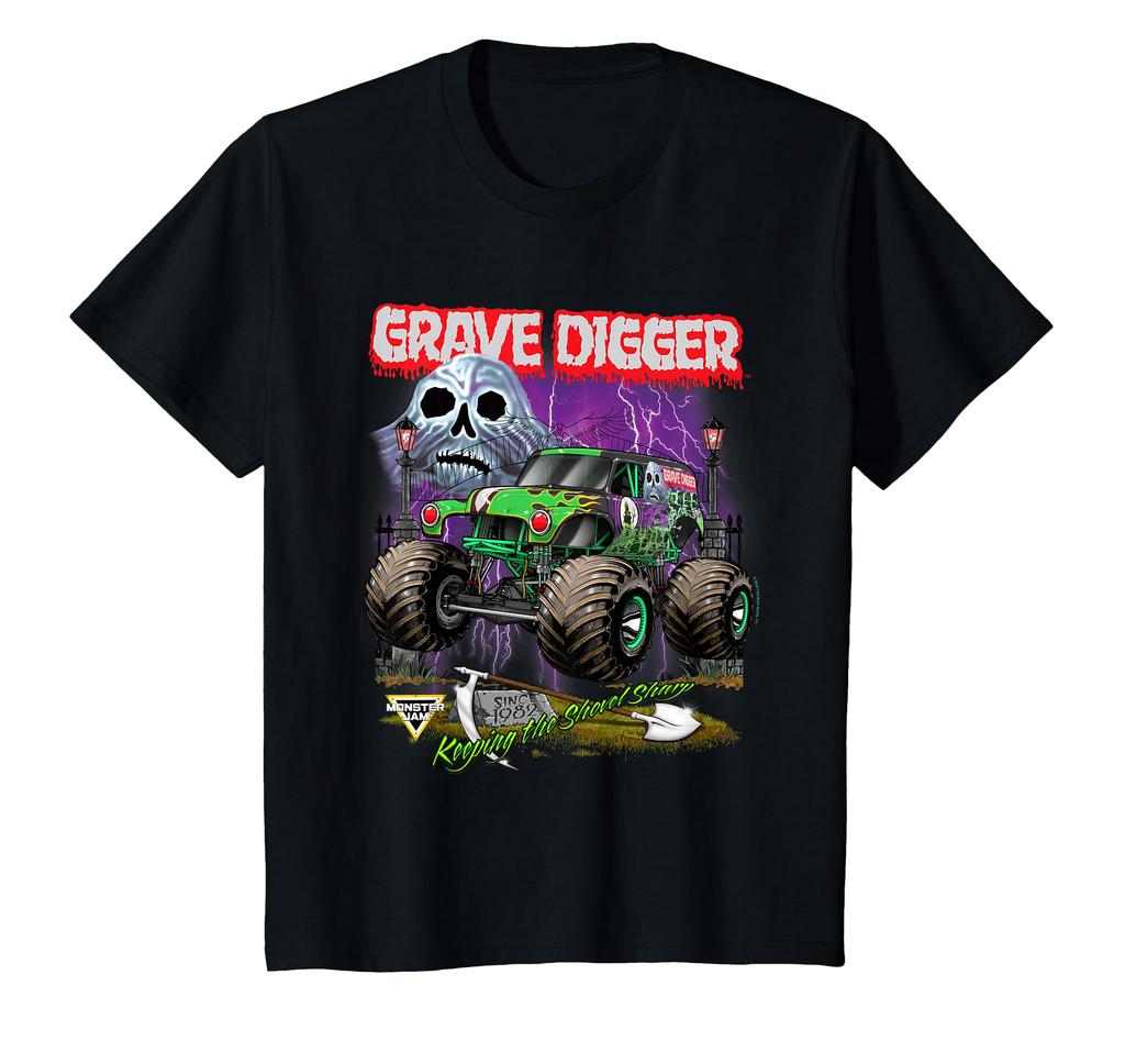Ripple Junction X Monster Jam Grave Digger Shovel Sharp T-Shirt