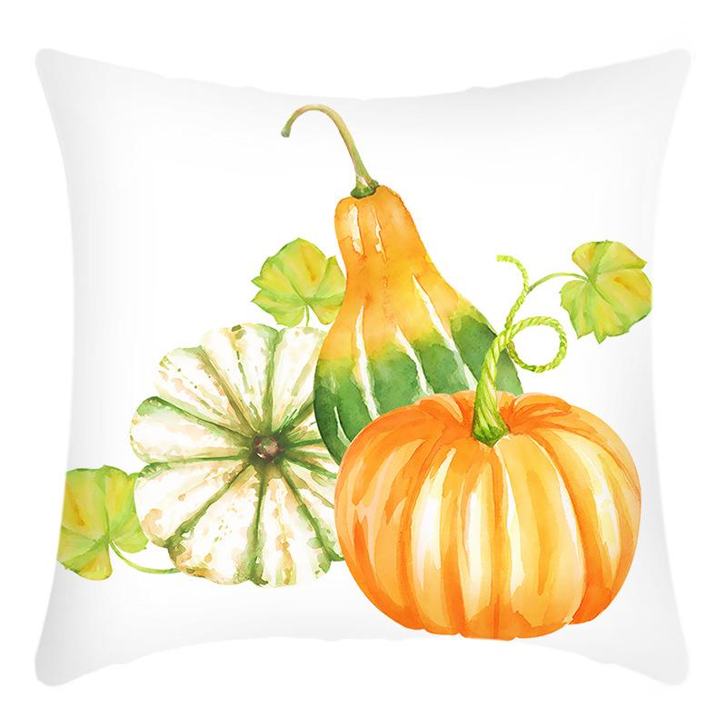 Новая серия ко Дню Благодарения Наволочка с английской буквой и принтом тыквы Подушка для дома и дивана Наволочка