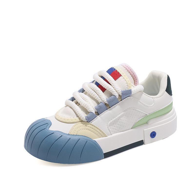 Маленькие белые туфли женские новые осенние универсальные модные туфли в тренде повседневная обувь с увеличенной толстой подошвой E