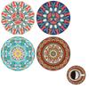 Doyime Coasters, Cup Mats (Set of 4), Cup Mats with Protective Cork Backing, Non-Slip, Round Tea Pads, Stylish, Nordic Design, for Home and Office
