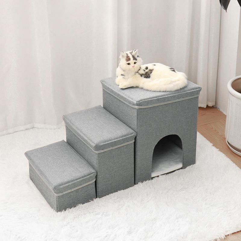 Складной трехслойный ящик для хранения Ступеньки для собак с гнездом для маленьких питомцев