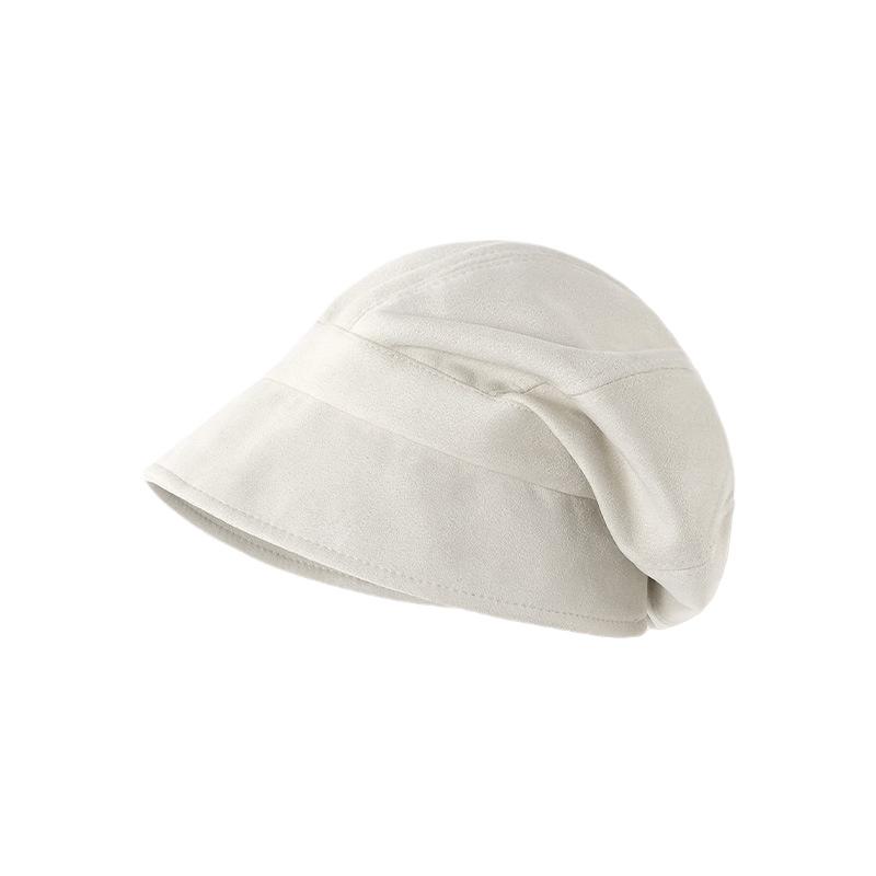 Women's Hat Autumn Winter Artistic Retro Versatile Suede Velvet Hat Fashion Octagonal Hat Japanese Fisherman Hat