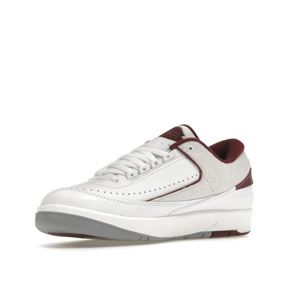 Air Jordan 2 Retro Low Cherrywood Men Sneakers White Cherrywood-Red Light-Steel-Grey DV9956-103
