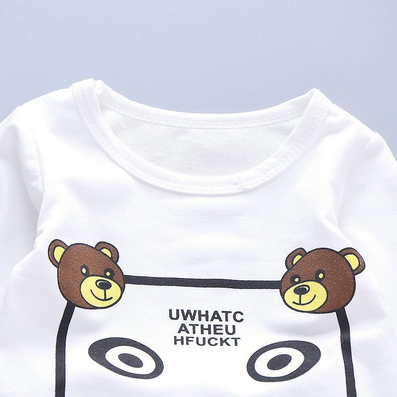 Детская одежда, костюм из 3 предметов для маленьких мальчиков, осенний кардиган + футболка с длинными рукавами + брюки, верхняя одежда