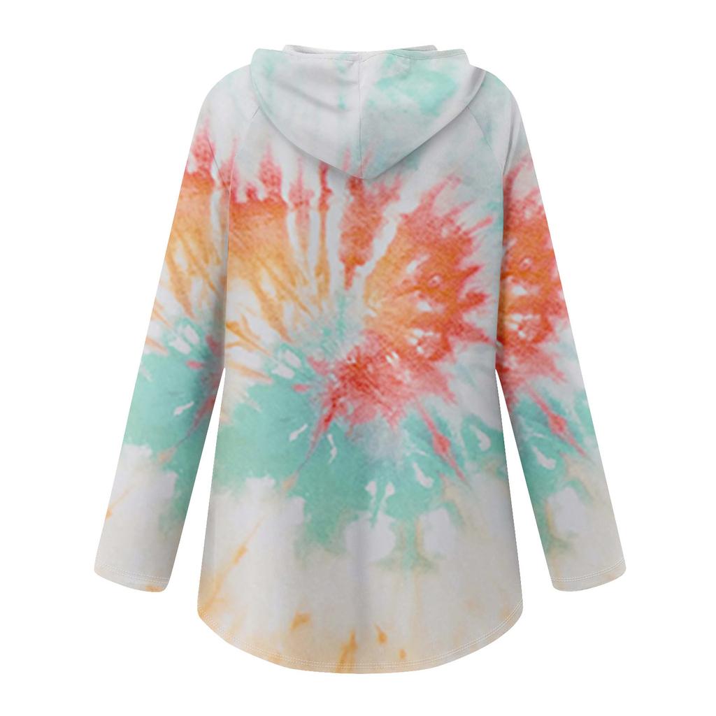 Женские свободные топы с V-образным вырезом и капюшоном с длинными рукавами, повседневные топы, домашние пижамы для отдыха, топы