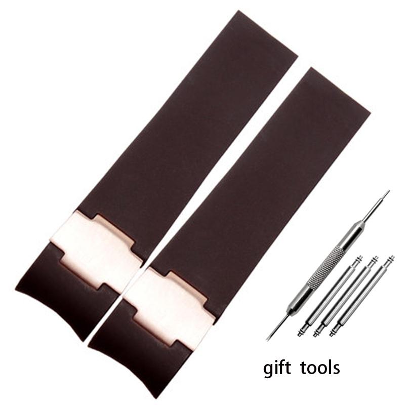 Ремешок для наручных часов из резины силиконовый ремешок для наручных часов с Ulysse Nardin синий черный коричневый 25 * 12 мм мужской инструменты ремешок для часов 22-20 мм