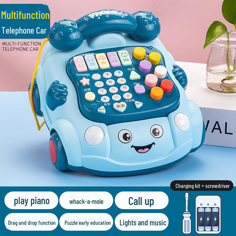 Ретро развивающая музыкальная игрушка-телефон для детей от 0 до 3 лет