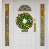 Artificial Eucalyptus Wreath Plastic Floral Wreath Eucalyptus Leave Wreath for All Season Welcome Sign Farmhouse Home Decor