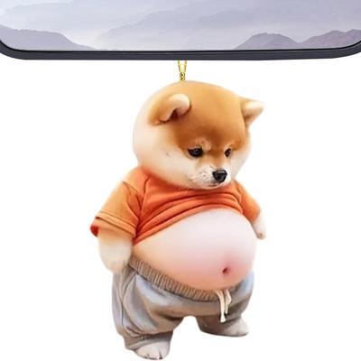 Dfyiq Забавная фигурка животного для автомобиля, Брелок-животное для автомобиля, Новинка Толстый