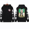 Shinazugawa Sanemi толстовки на молнии аниме Demon Slayer для мужчин и женщин модные зимние с принтом графики удобные теплые повседневные толстовки