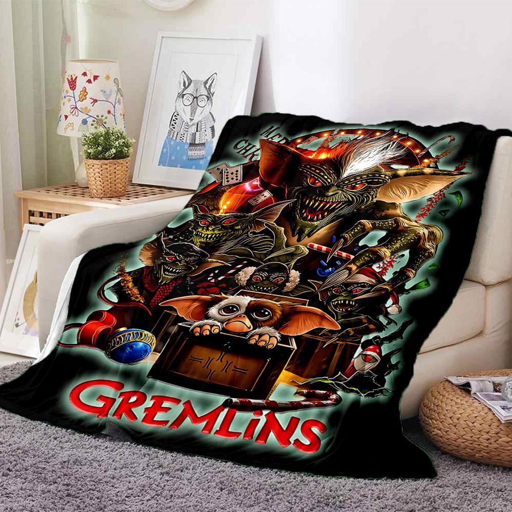 1 шт. Плед Gremlins Легкий фланелевый плед для дивана, кровати, путешествий, кемпинга, гостиной, офиса, дивана, кресла и кровати