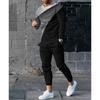 Fashion Splicing Color 3D Printing Men's Sportswear Set Casual Long-sleeved Pants 2-piece Set Oversized Pullover Men's Clothing