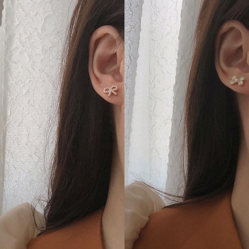 6 пар/комплект Design Sense Мини жемчужные бабочки бриллиантовые серьги наборы нежные изысканные ювелирные украшения серьги украшение для ушей