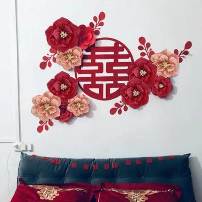 Цветы из крепированной бумаги DIY Ручная работа Бумажные цветы Настенный декор для дома Вечеринки Свадьбы Дня рождения