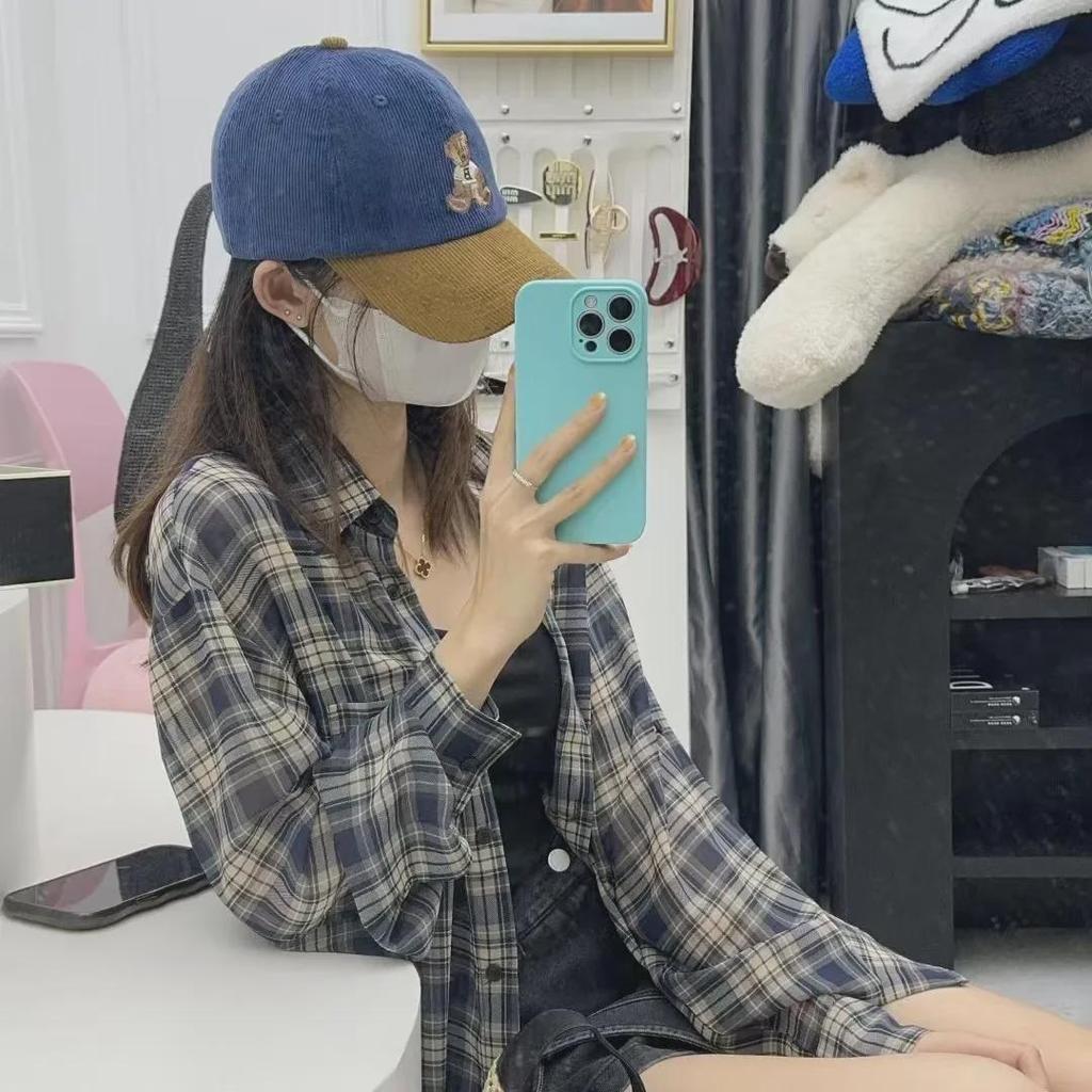 Модная бейсболка вельвета 2024 года с изображением маленького коричневого медведя для женщин и мужчин, идеально подходит для весны и осени