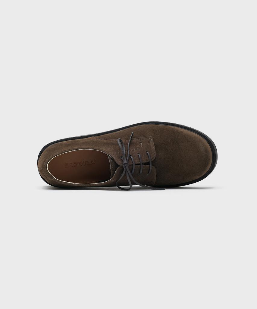 Firenze Atelier [Second.A] Объемные Дерби на Круглом Носке 5 см Замшевые 2Ndf2700Bs [Коричневый]