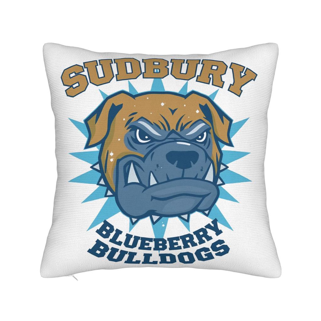 Pillow Case Film Fans Sudbury Blueberry Bulldogs Design Pillow Cover For Sofa Couch Bed Living Room Vintage Pillowcases