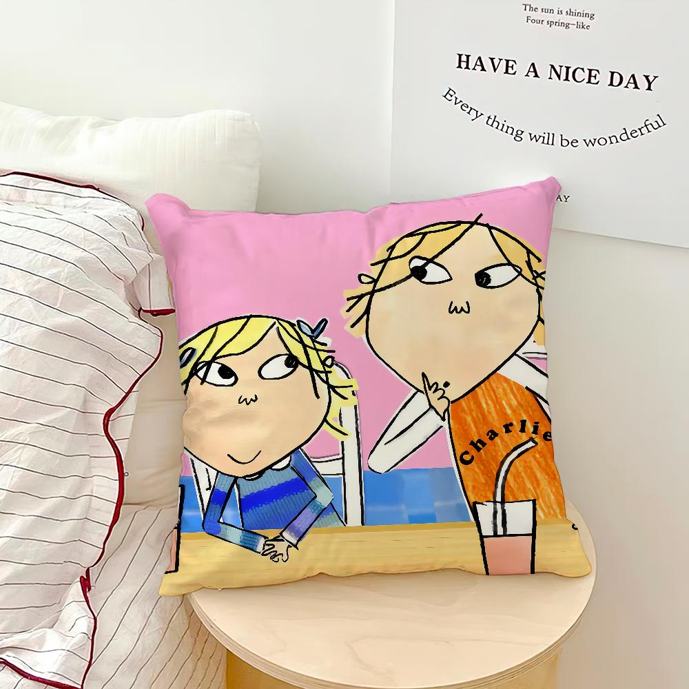 Мультяшный Смешной Чехол для Подушки K-LOLA Удобный Мягкий Наволочка для Дивана Гостиной Дома C-CHARLIE AND Декор Защитные Чехлы
